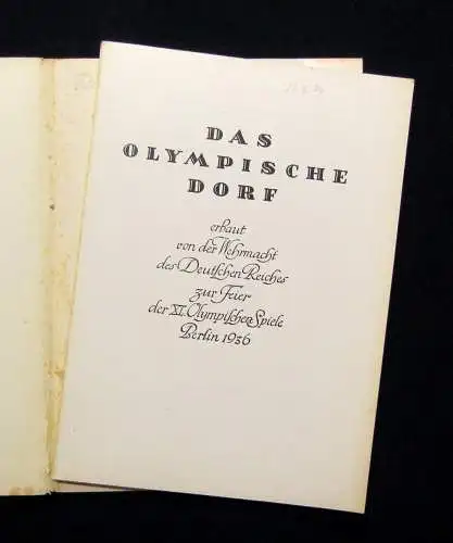 Das Olympische Dorf erbaut von der Wehrmacht d. Deutschen Reiches Berlin 1936