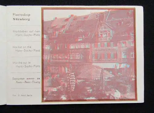 Nürnberg vor dem Kriege 14 Plastoskop-Raumbilder um 1950 Ortskunde Landeskunde