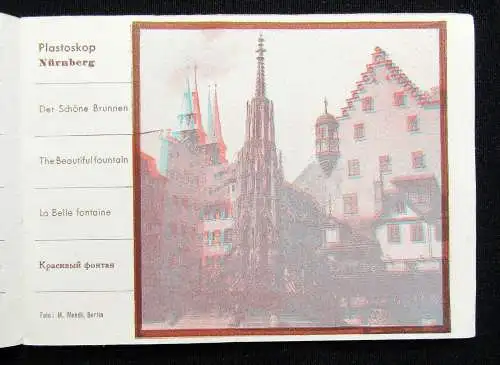 Nürnberg vor dem Kriege 14 Plastoskop-Raumbilder um 1950 Ortskunde Landeskunde