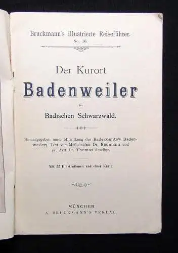 Bruckmanns´s illustrierte Reiseführer  Der Kurort Badenweiler um 1890