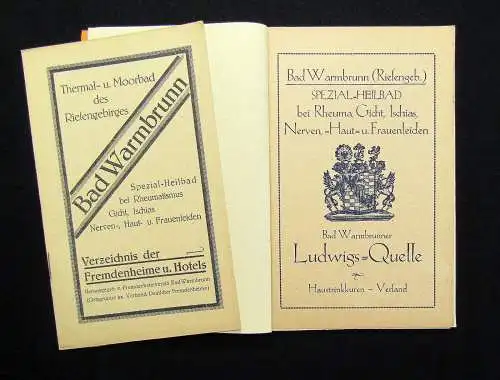 Bad Warmbrunn Thermal-u. Moorbad des Riesengebirges Rheumatismus Gicht um 1920