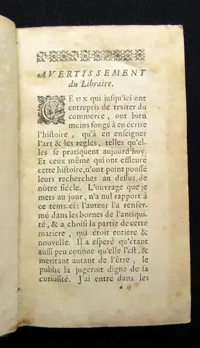 Huet Pierre Daniel, Histoire du Commerce et de la Navigation des Anciens 1716