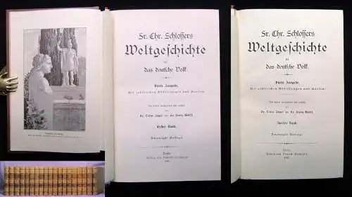 Schlossers Weltgeschichte für das deutsche Volk 1885/86 18+1 Bde. komplett