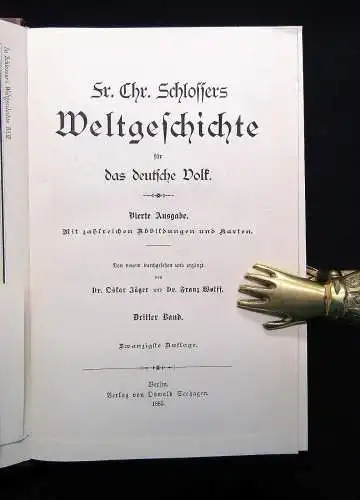 Schlossers Weltgeschichte für das deutsche Volk 1885/86 18+1 Bde. komplett