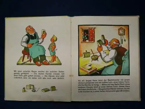 Thelen Das Holzdorf um 1930 Sütterlin Bilderbuch Kinderbuch Erzählungen  js