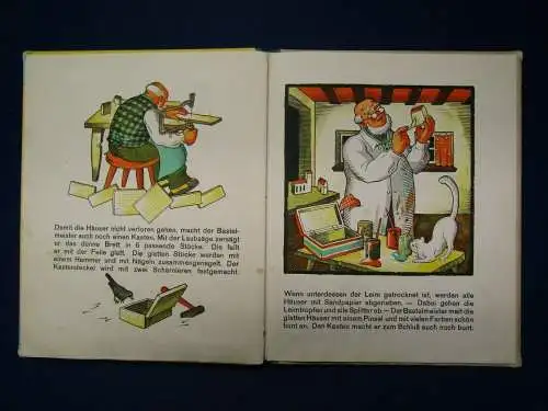 Thelen Das Holzdorf um 1930 Sütterlin Bilderbuch Kinderbuch Erzählungen  js