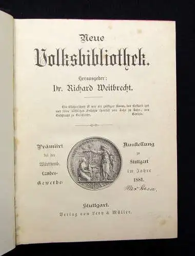 Weitbrecht Richard Neue Volksbibliothek Prämiert bei der Ausstellung Stuttgart