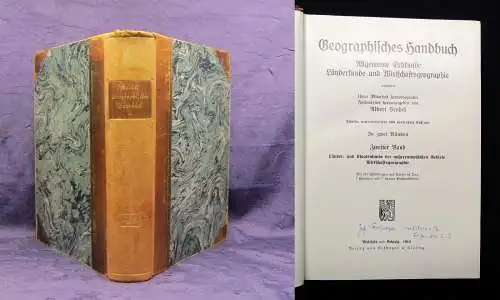 Scobel Geographisches Handbuch 1910 Allgemeine Erdkunde Länderkunde Bd. 1 von 2