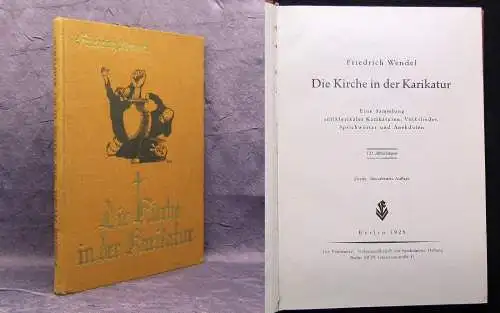 Wendel Die Kirche in der Karikatur 1928 Theologie 121 Abbildungen Christentum