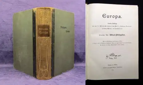 Philippson Europa 1906 Allgemeine Länderkunde Zweite Auflage Geographie