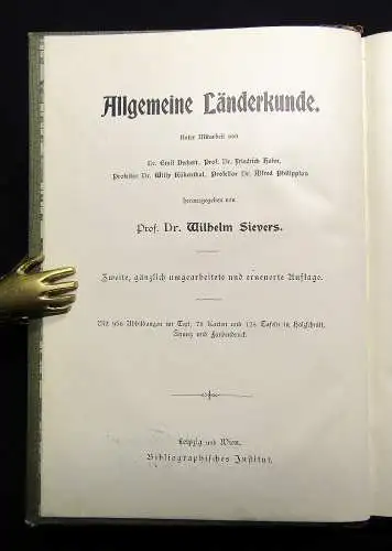 Philippson Europa 1906 Allgemeine Länderkunde Zweite Auflage Geographie