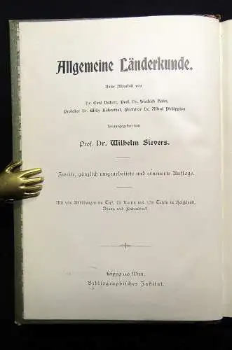 Philippson Europa 1906 Allgemeine Länderkunde Zweite Auflage Geographie