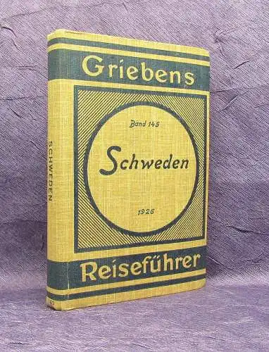 Grieben´s Reiseführer Schweden Band 145 1926 Ortskunde Guide Landeskunde