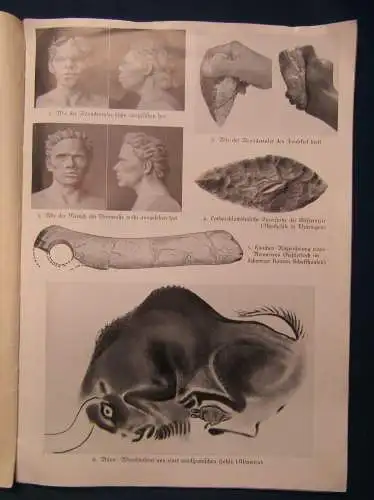 Gehl Nordische Urzeit 2 Hefte 1936 für die Mittel u. Oberstufe mit Skizzen js