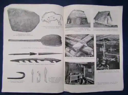 Gehl Nordische Urzeit 2 Hefte 1936 für die Mittel u. Oberstufe mit Skizzen js