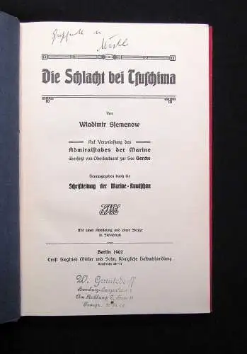 Siemenow Die Schlacht bei Tsuschima 1907 Geschichte Kriege Marine