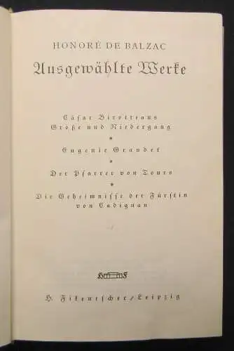 Balzac Ausgewählte Werke Band 1-5 komplett um 1925 Literatur Lyrik