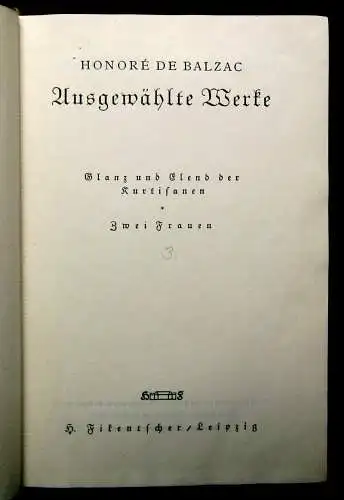 Balzac Ausgewählte Werke Band 1-5 komplett um 1925 Literatur Lyrik