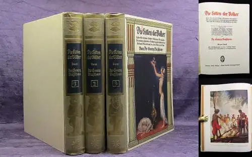 Buschan Die Sitten der Völker Band 1-3 von 4 Liebe Religion Aberglaube um 1920