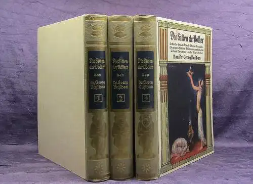 Buschan Die Sitten der Völker Band 1-3 von 4 Liebe Religion Aberglaube um 1920