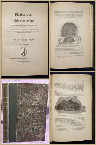 Muchau Pfahlhausbau und Griechentempel 1909 Kultur Geschichte Wissenschaft sf