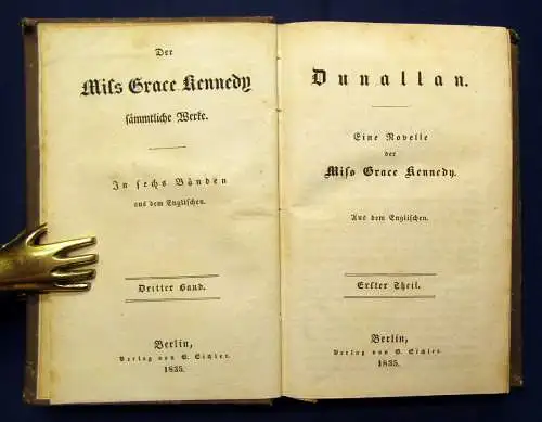 Kennedy, Grace sämmtliche Werke in 6 Bänden 1835 Erzählungen Novelle j