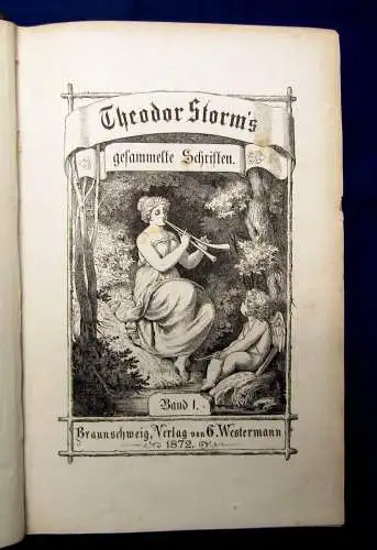 Theodor Storm`s gesammelte Schriften 6 Bände in 3+ 2 Zusatzbände 1872 Lyrik js