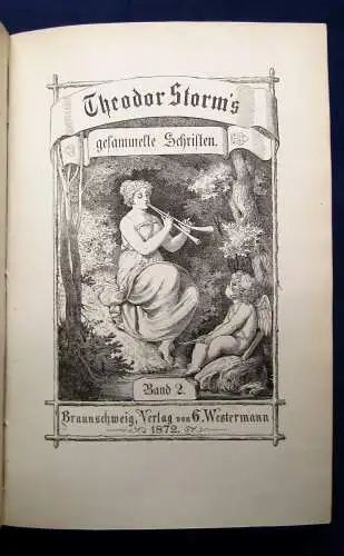 Theodor Storm`s gesammelte Schriften 6 Bände in 3+ 2 Zusatzbände 1872 Lyrik js