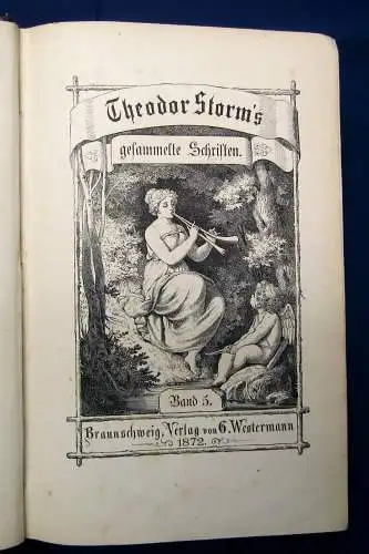 Theodor Storm`s gesammelte Schriften 6 Bände in 3+ 2 Zusatzbände 1872 Lyrik js