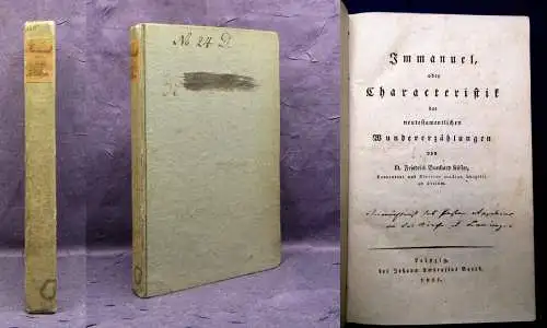 Köster Immanuel,oder Characteristik d. neutestamentischen Wundererzählung 1821 j