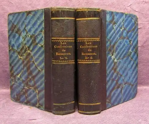 Rousseau Les Confessions 2 Bände komplett 1813 Belletristik Lyrik js