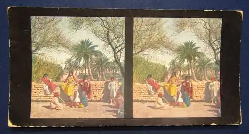 Sammlung 5 Stereo Bilder Algier,Oase Biskra Serie 43 Chromoplast No.273 1930 js