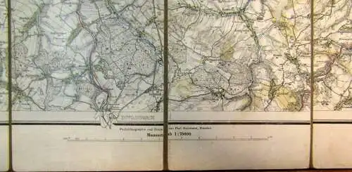 R. Mittelbach Karte Dresden und Umgebung 1917 Topgrafie Pläne js