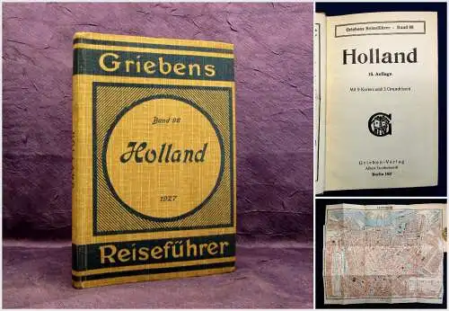 Grieben Reiseführer Bd 98 Holland 1927 Guide Führer Reiseführer Ortskunde  mb