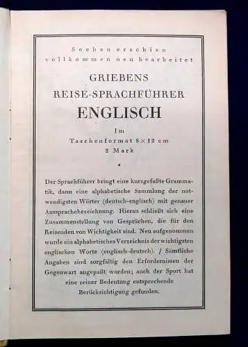 Grieben Reiseführer Bd 86 New-York und Umgebung 1927  Guide Führer Reiseführer m