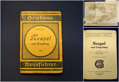 Grieben Reiseführer Bd 101 Neapel und Umgebung 1925 Guide Führer Reiseführer m