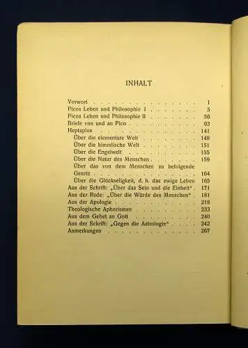 Mirandola Ausgewählte Schriften 1905 Belletristik Klassiker Literatur Lyrik mb