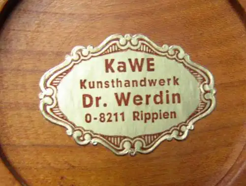 Gedreckselter Kerzenständer aus Holz von Dr. Werdin 2. Hälfte 20. Jh. sf