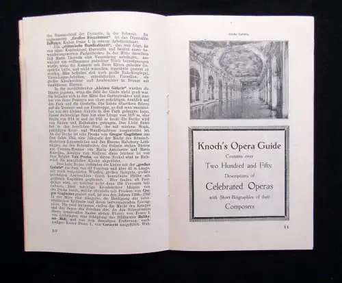 Knochs Opera Guide "Informator" Führer durch Schönbrunn um 1925 Reiseführer