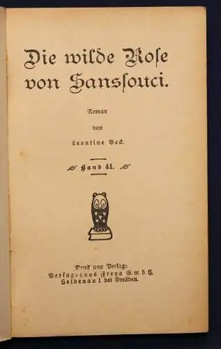 Beck Frauen der Liebe Band 41 "Die wilde Rose Sanssouci" um 1925 Liebesroman sf