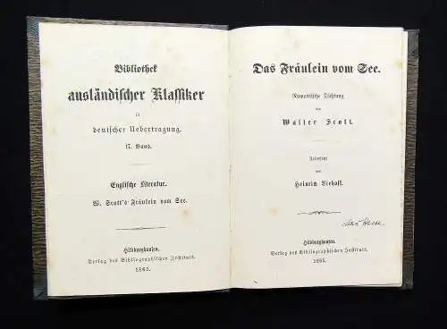 3x Bibliothek deutscher Klassiker (1-3) + 3 Beigaben(Reineke,Fräulein v.See)1861