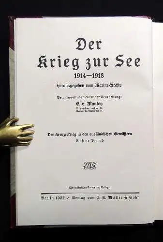 Marine-Archiv Raeder Der Krieg zur See Kreuzerkrieg 1914-1918 1922/23 Geschichte