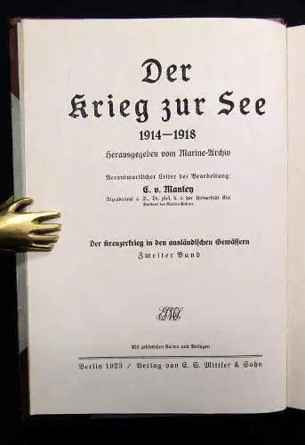 Marine-Archiv Raeder Der Krieg zur See Kreuzerkrieg 1914-1918 1922/23 Geschichte