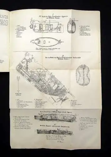 Bauer Die unterseeische Schifffahrt 1915 mit 4 lithographirten Zeichnungen