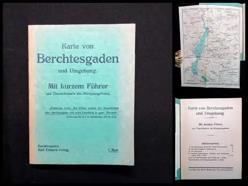 Karte von Berchtesgarden und Umgebung Mit kurzem Führer Übersichtskarte 1:25000