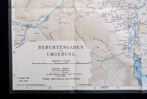 Karte von Berchtesgarden und Umgebung Mit kurzem Führer Übersichtskarte 1:25000