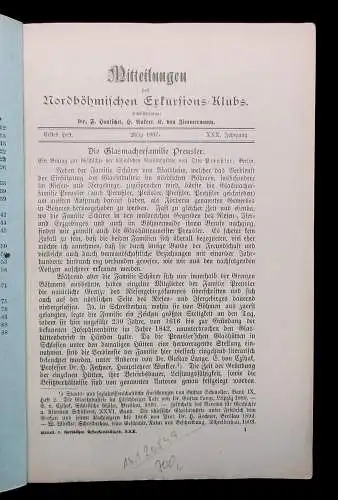 Mitteilungen des Nordböhmischen Exkursions-Klubs Heft  1-4 1907 Geschichte