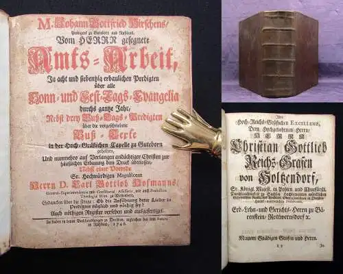 Hirschens  Gottfried Rohann Vom Herr gesegnete Amts-Arbeit 1746 Theologie