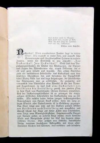 Glock-Reihen Führer durch das Neckarthal von Heilbronn bis Heidelberg um 1900