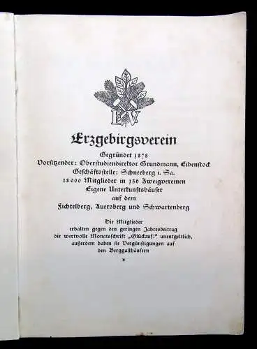 Erzgebirgsverein Das schöne Erzgebirge im Sommer und Winter 1929